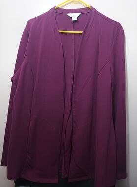 Liz Claiborne Plum Open-Front Blazer